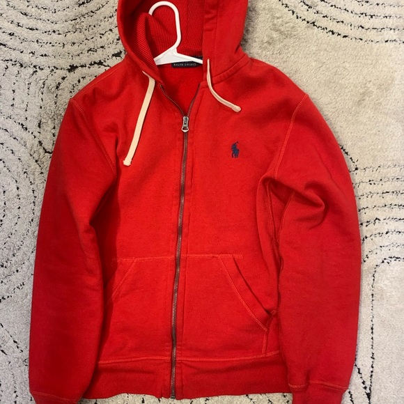 Polo by Ralph Lauren Red Zip Up Sweater